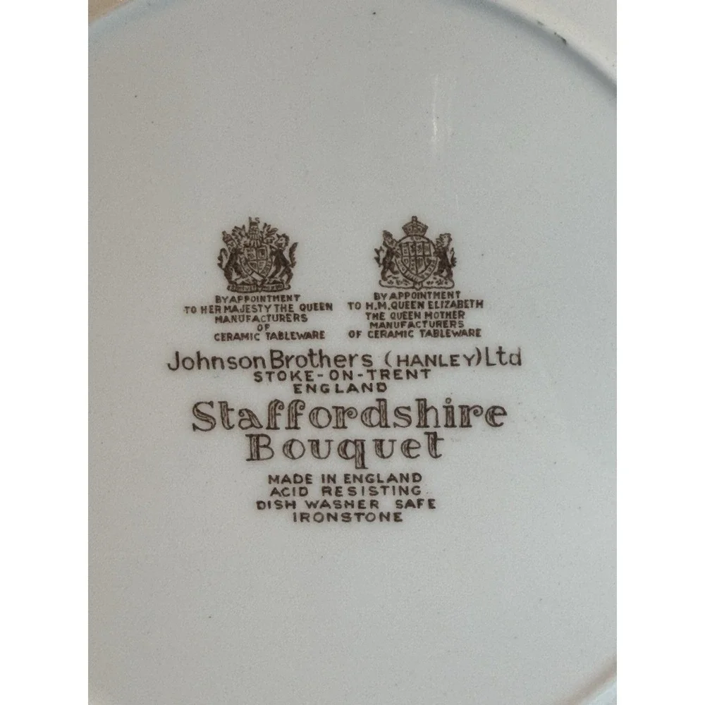 Vintage Johnson Brothers Staffordshire Bouquet 10